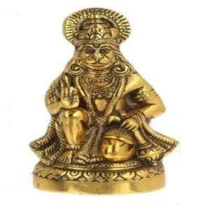 Brass Hanuman ji Statue Sitting Showpiece