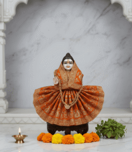 Premium Saffron Zari Laddu Gopal Dress | Temple Collection