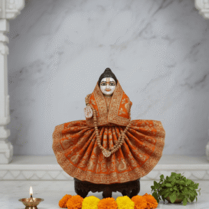 Premium Saffron Zari Laddu Gopal Dress | Temple Collection