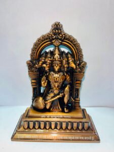 Panchmukhi Hanuman Idol (5 Inch) | Metal Murti in Copper, Black Gold, Green & Silver Finish